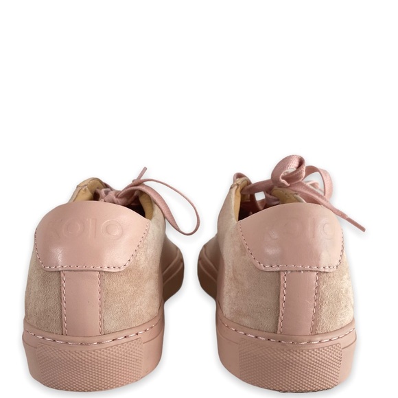 Koio Capri Fiore Pink Leather Italian Lace Up Low Top Sneakers 38 - Picture 8 of 13